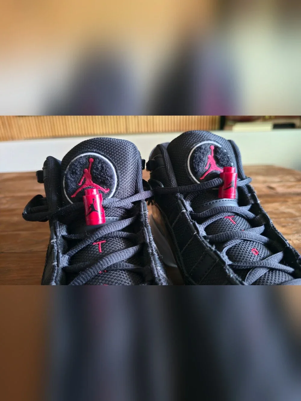 JORDAN 6 RINGS BLACK GYM RED Boy's  Youth Sz 4 SHOES